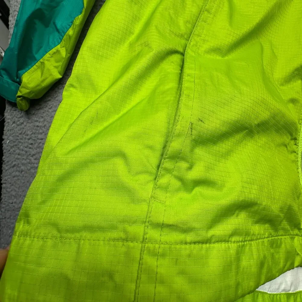 LL Bean 286124 Trail Model Rain Jacket Colorblock Boys Youth Large Waterproof